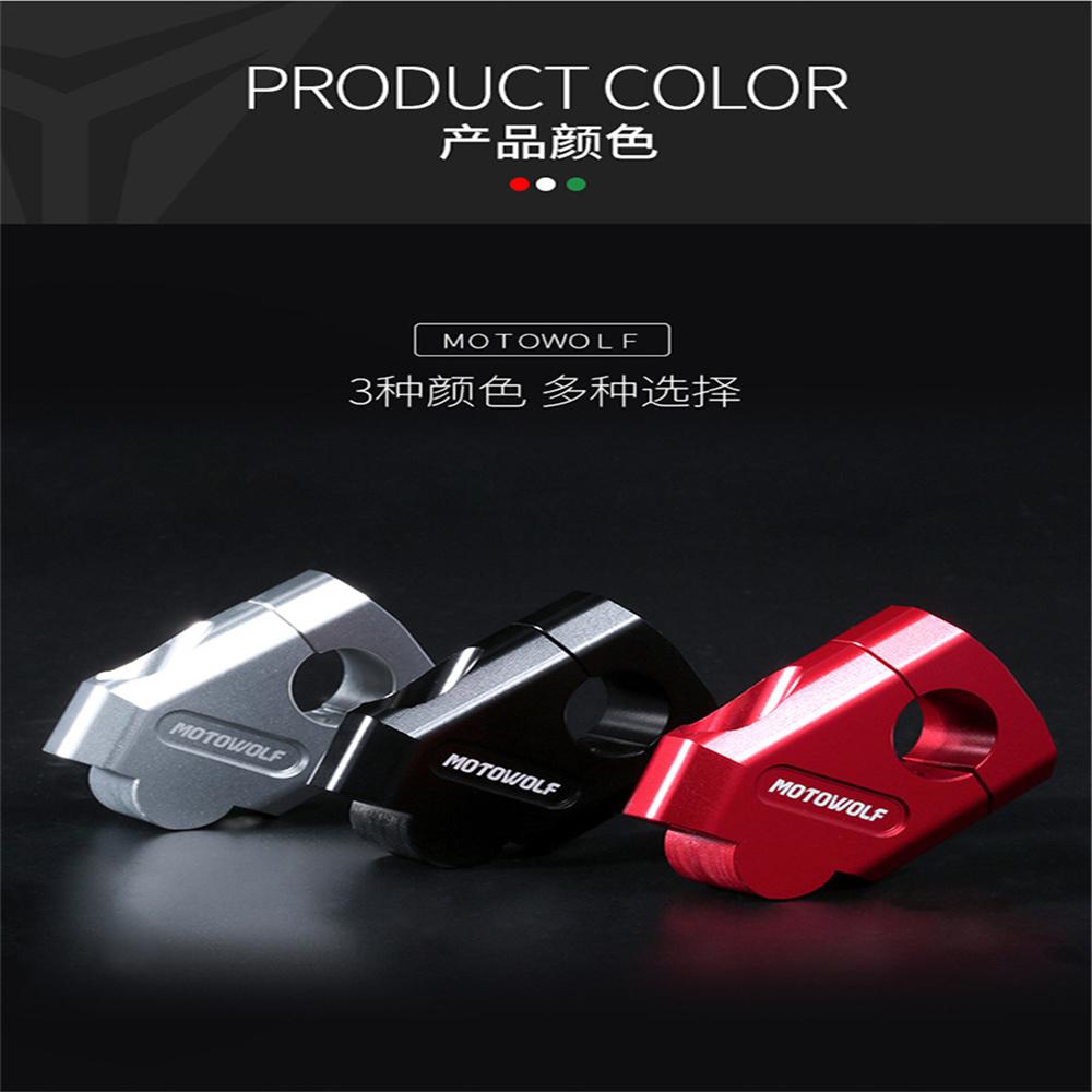 CNC Black 22mm 7/8" Motorcycle Handlebar Bars Riser Mount Clamp Adapter