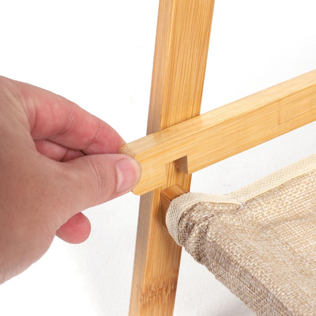 1 Pcs Wood Clothes Rack Foldable Garment Rack Wardrobe Storage Rack Clothing Storage Organizer Shelves For Entryway and Bed Room