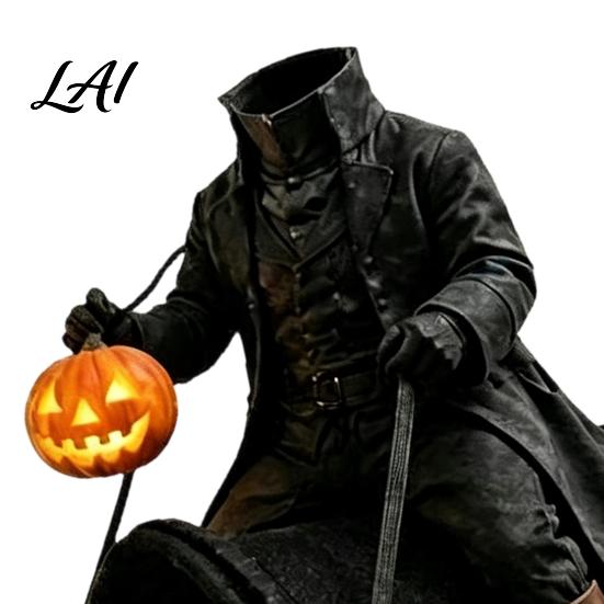 Kopfloser Reiter Haustierkostüm Katzenkostüm Halloween 3D Lustiger Reiter mit Kürbis Feiertag für Hunde Laterne Verstellbares Geschirr Kleine Katzen Cosplay