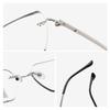 Fashion Photosensitive Color-Changing Frameless Trimmed Reading Glasses Anti-Blue Light Middle-Aged And Elderly High Definition Reading Reading