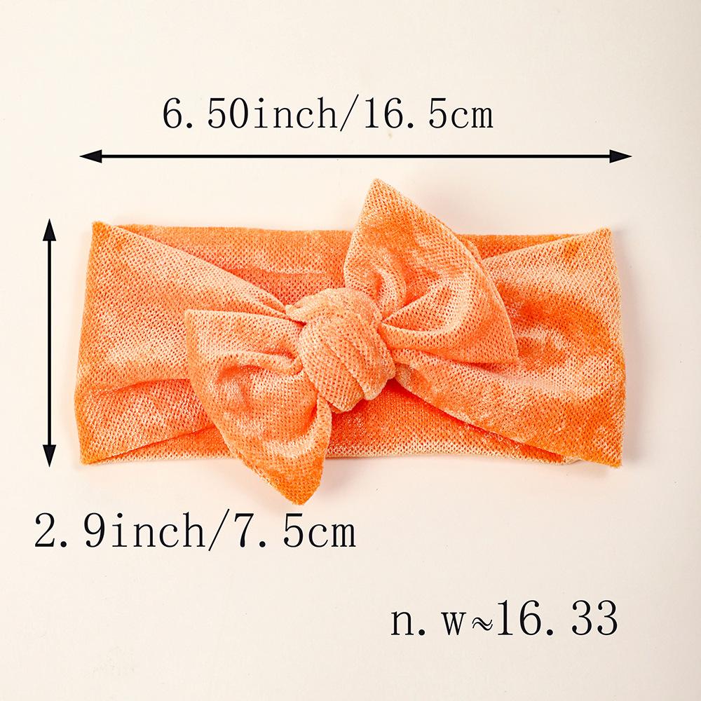 New Solid Solor Children's Hair Accessories Baby Plush Bow Headband Baby Soft and Comfortable Fabric Headband