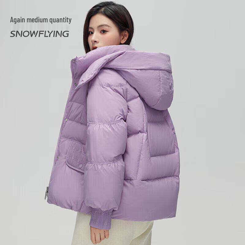 

Xuezongfei Women s Winter Short Down Jacket with Detachable Hood L