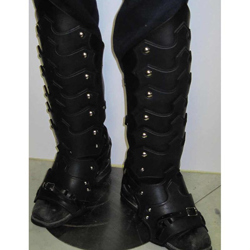 Medieval Nordic Viking Knight Leg Guards Cosplay Props чёрный