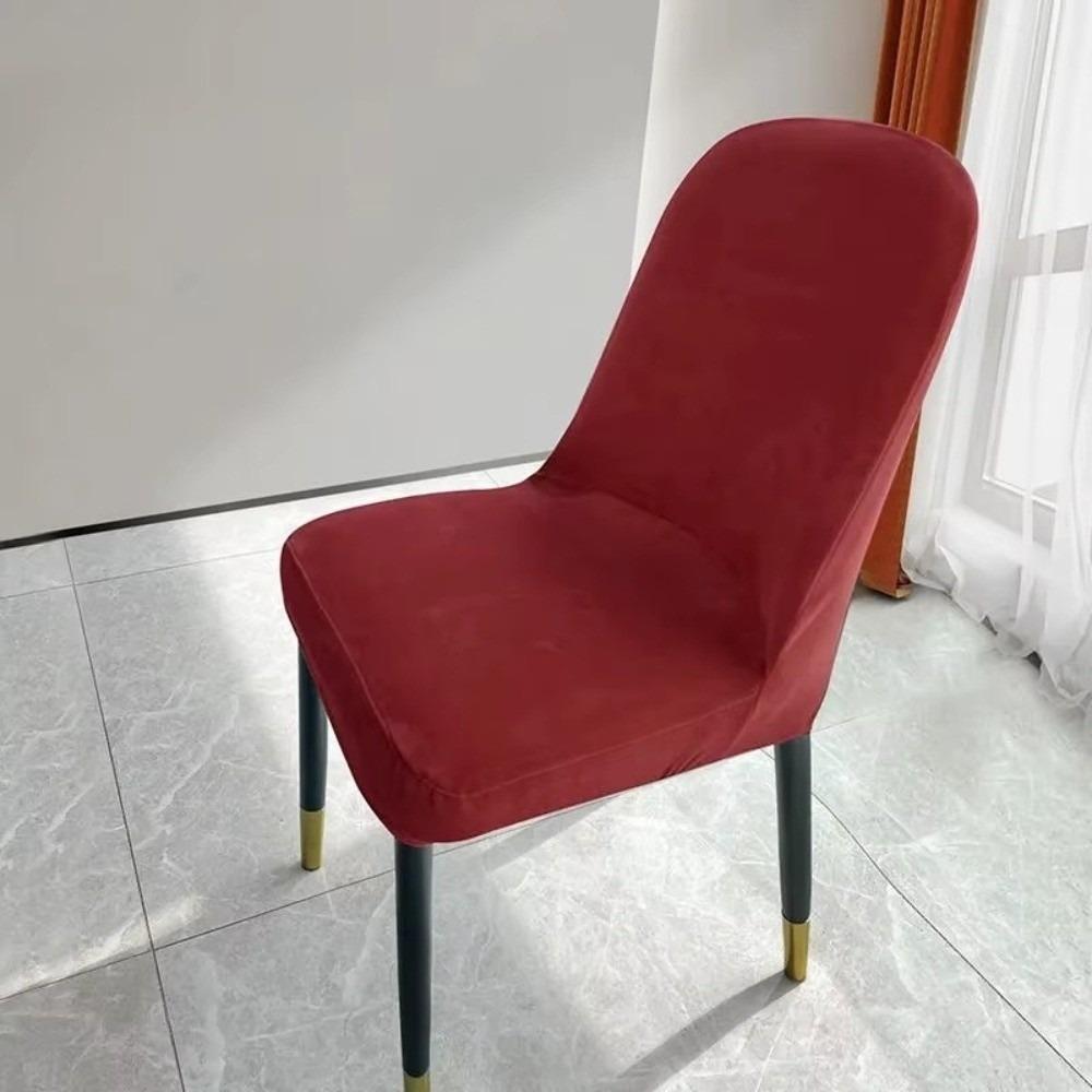 New Velvet Chair Slipcovers Solid Color Universal Seat Case Washable Adjustable Elastic Stool Covers Dining Room