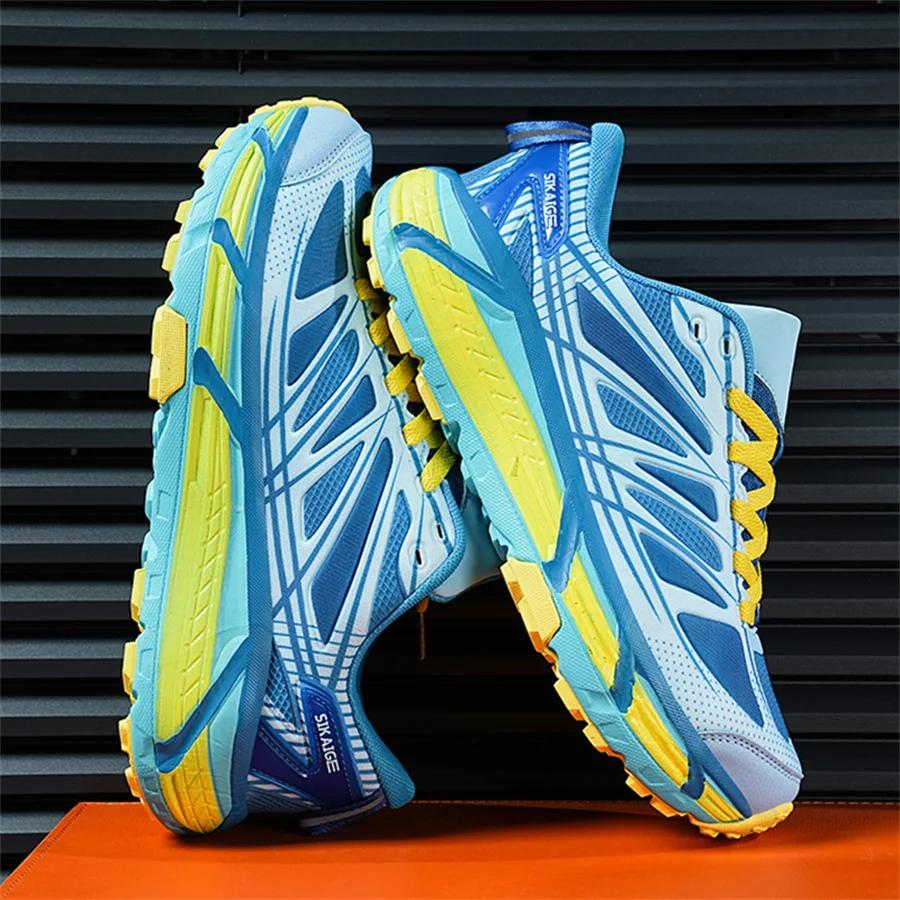 Ultralight Trail Running Shoes for Men Outdoor Climbing Sneakers Men Mesh Jogging Sports Shoes Thick Soled Off-road Shoes Male