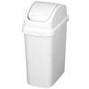TONBO Shinki Gosei Sepa Antibacterial Swing Trash Can, 10 Liters, White Gray, 17.5cm Wide X 28.5cm Deep X 40cm High, with Lid, Made In Japan