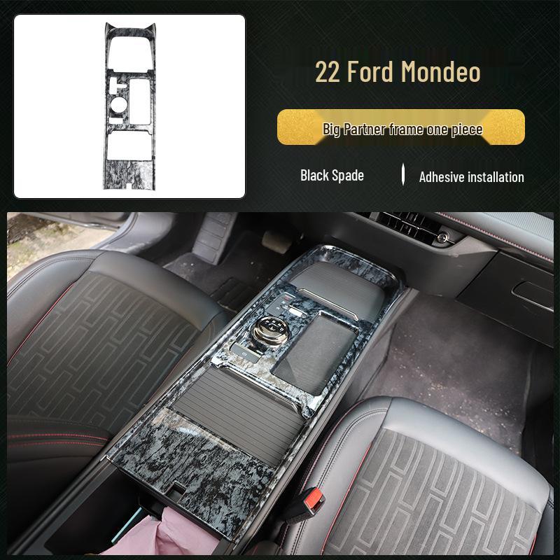 22 Mondeo Carbon Fiber Peach Wood Interior Sticker for Navigation Console & Power Window.