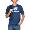 New Balance Teddy Made T Shirts Unisex Navy Blue Crew Neck Moderate Straight Fit MT21545-NGO