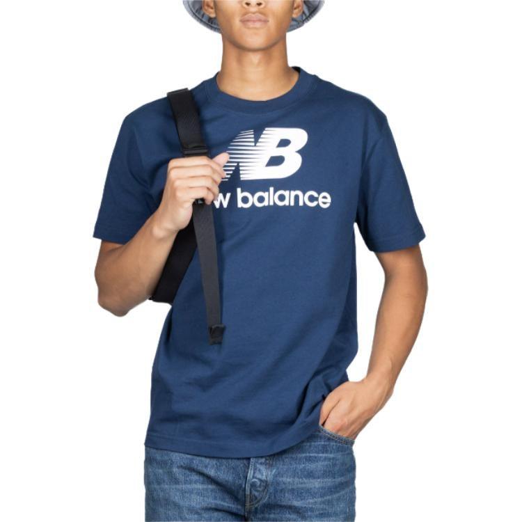 New Balance Teddy Made T Shirts Unisex Navy Blue Crew Neck Moderate Straight Fit MT21545-NGO