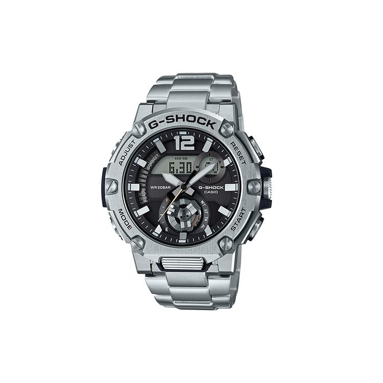 CASIO G Shock GSTB300SD 1A GST-B300SD-1A Black Dial Silver Strap