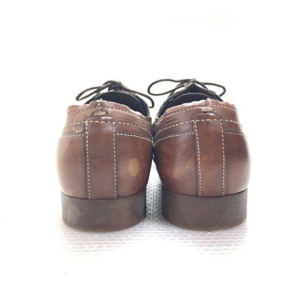 ZARA Plain Toe Leather Business Shoes Brown 42 26.5-27.0(USED)