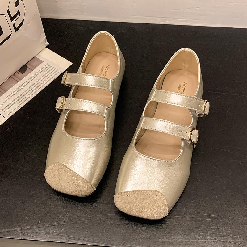 Shallow Soft Sole Matte Retro Niche Single Shoes Women's 2025 Summer New Comfortable Sole with Square Head Women's Shoes