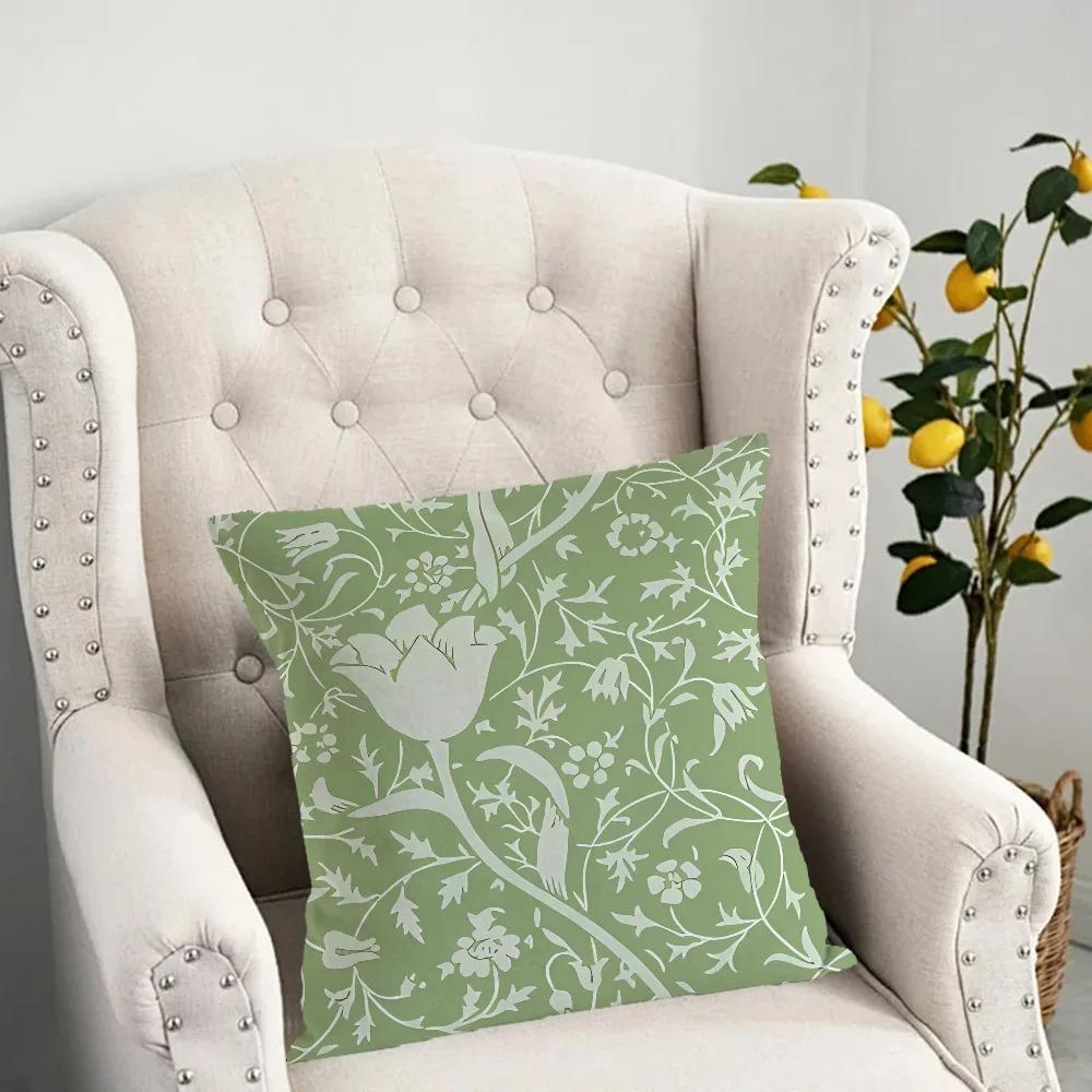 Retro Flower Pillowcase Dormitory Decoration Office Living Room Sofa Home Pillowcase