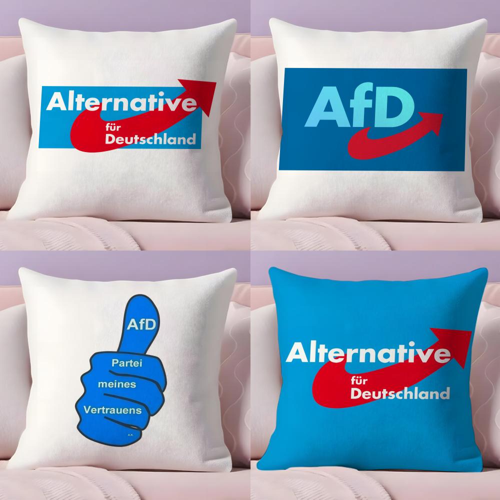 Alternatieve Afd Duitsland Kussenhoes Pluche Stof Zacht Dubbelzijdig Bedrukt Onzichtbare Rits Bank Kussenhoes Huisdecoratie