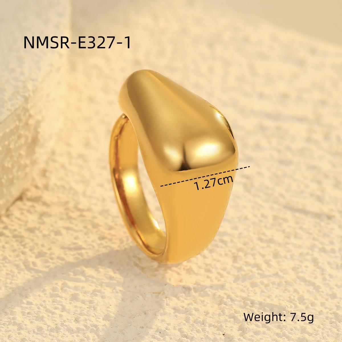 GEMCHIC Women s Geometric Stainless Steel Open Ring - Fashionable, Minimalist, High-End, Adjustable