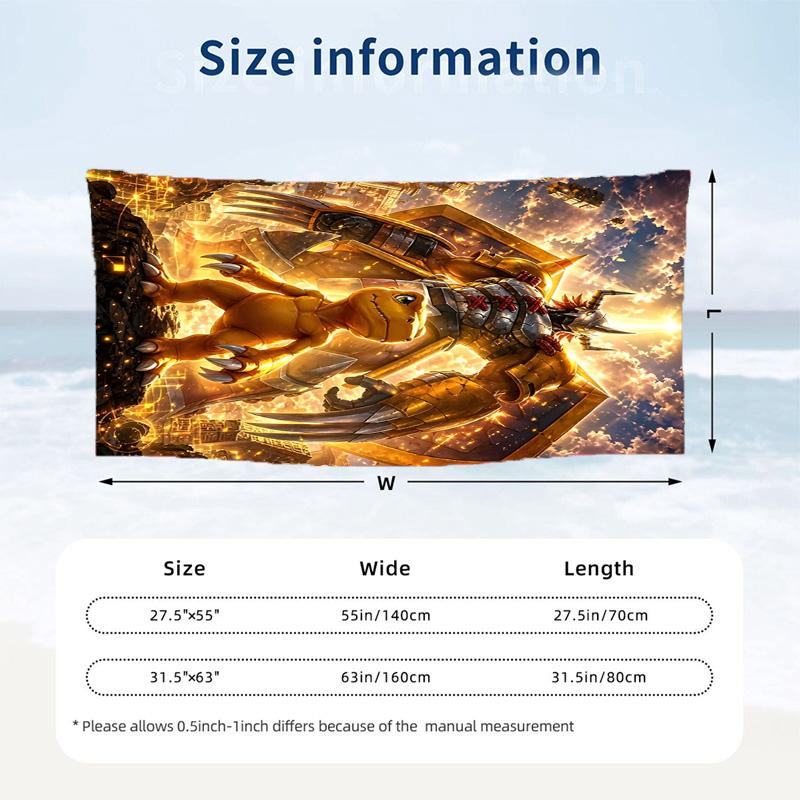 Digimon Beach towels also serve as bath towels summer essential a musthave for the outdoors the beach and the pool