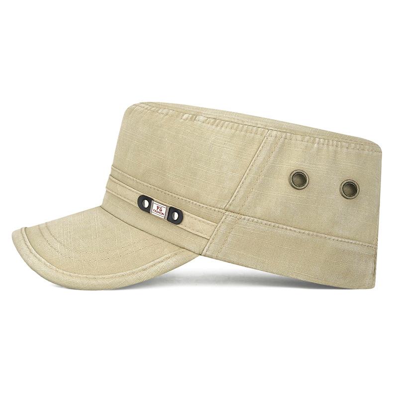 NORTHWOOD Retro Sun Shade Flat Top Hat for Men Women Outdoor Solid Color Washed Cotton Flat Top Cap Breathable Duck Hat