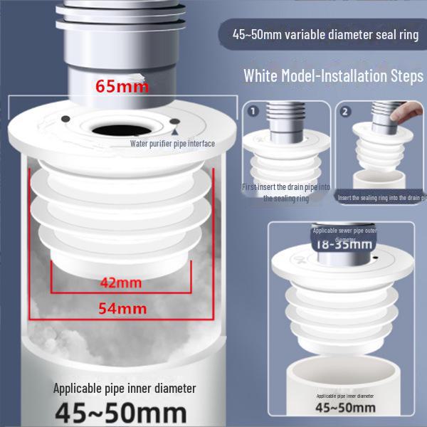 Silicone Deodorant Seal for Kitchen and Washing Machine Drain Pipes