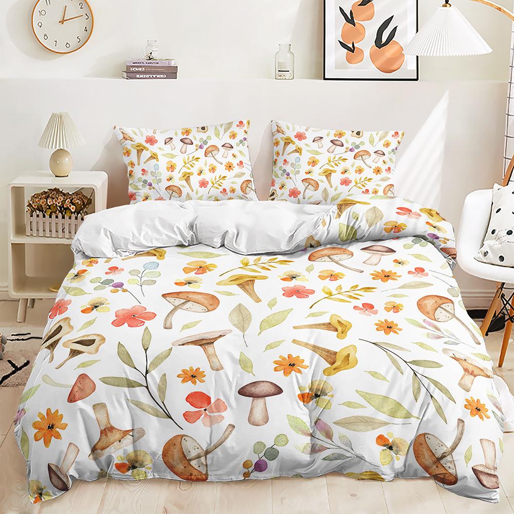 

Three-Piece Mushroom Magic Plant Quilt Set Bedding Kit Children S Room 135 * 200 (two-piece set) 90g