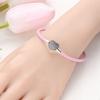 Charms 925 Silver Pink Zircon Heart Love Bead Bracelet Women Jewelry Valentines Fine Girlfriend Gift Accessory