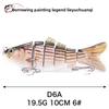 Simulated Multi-section Fish 10cm-6-6 Sections Luya Bait, Hard Bait, Fake Bait