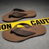 Men's Summer Outdoor Stylish Trendy Thong Flip Flops Unique Thick Sole Non-Slip Wear-Resistant Casual Beach Sandals