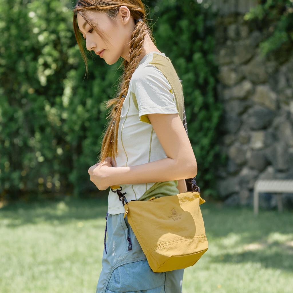 New Lee Fabric Shoulder Bag, Crossbody Bag Unisex Ginger Yellow/Light Gray Purple/Sage Green LE250617M