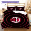 AC Milan logo  Pattern Bedding Quilt Set Quilt Cover Pillowcase Home Decoration Birthday Gift (1 * duvet cover + 2 * pillowcase, without core)