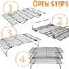 3-Piece three-layer cake rack cooling rack, stainless steel stackable grid YQ