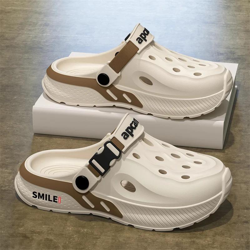 Fashion Summer Outdoor Men Beach Sandals Fashion Eva Mens Slippers Anti Slip Man Casual Shoes Comfortable Wear Resistant Garden Shoes