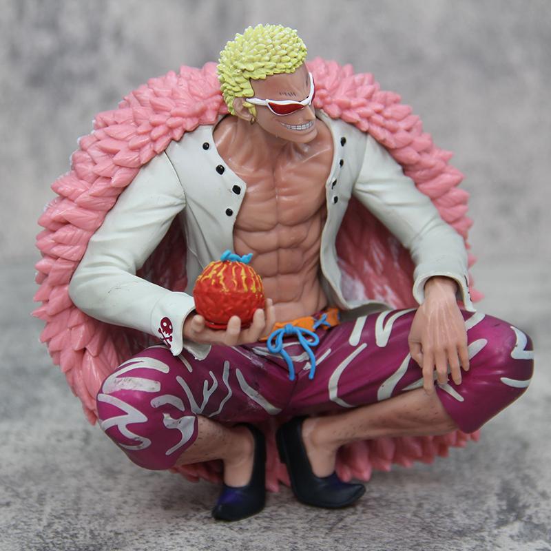 15cm Anime One Pie Figures Oka Shichibukai Donquixote Doflamingo Action Figure PVC Collection Gk Devil Fruit Statue Model Toys