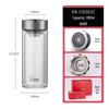 HEENOOR Double-Walled Borosilicate Glass Tea Infuser Travel Mug