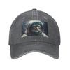 Astronautenkatze im Weltall Baseballkappe für Unisex WoUnisex Gewaschene Baumwolle Dad Hat Verstellbare Trucker Caps