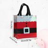 6/12PCS Non-woven Waterproof Retail Bags Red Gift Tote Bag Reusable Santa Claus & House Merry Christmas Mall Shopping Bags