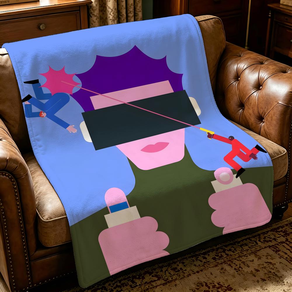 Artist A-Andy Huang-g Throw Thick Comfort Flannel Quilt, Multi-scene Use Indoor Outdoor Daily Nap