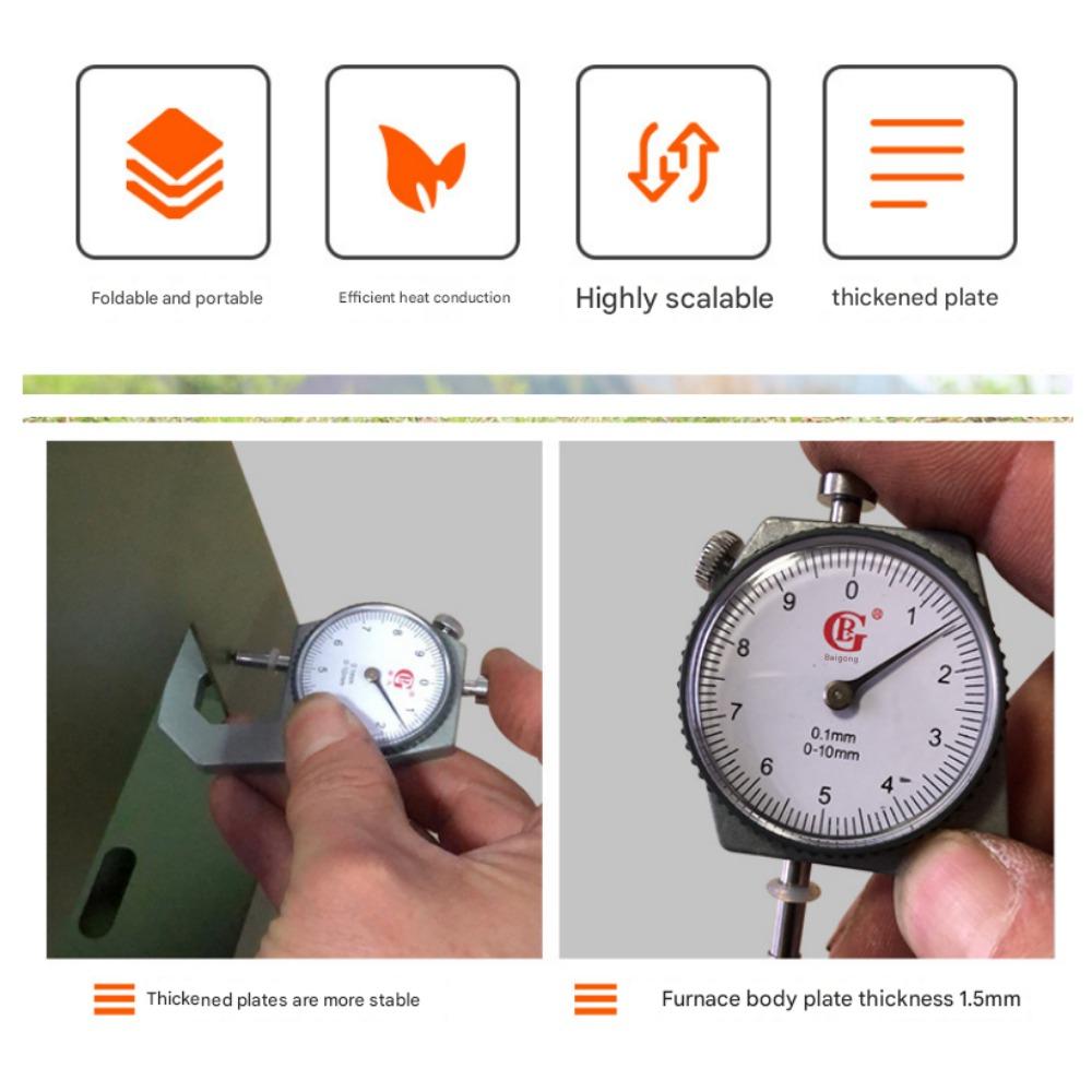 Camping Windproof Foldable Portable Gas Stove Outdoor Barbecue Camping Fire Table Picnic Stove