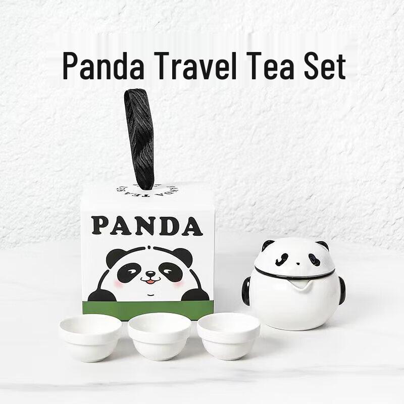 Panda Ceramic Travel Tea Set