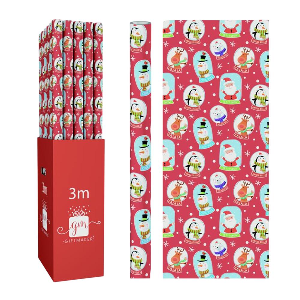 Giftmaker Reindeer Santa Snowman Christmas Gift Wrap