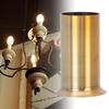 4Pcs Iron Chandelier Sleeve Covers Easy Install Replacement Base Sleeves for Candelabra Sockets Light Fixture Socket Covers Lamp