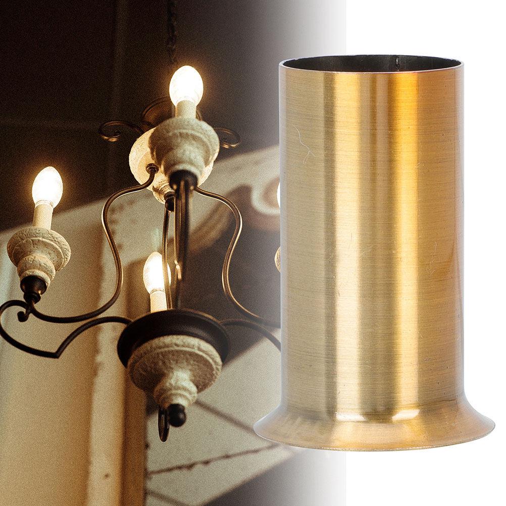 4Pcs Iron Chandelier Sleeve Covers Easy Install Replacement Base Sleeves for Candelabra Sockets Light Fixture Socket Covers Lamp