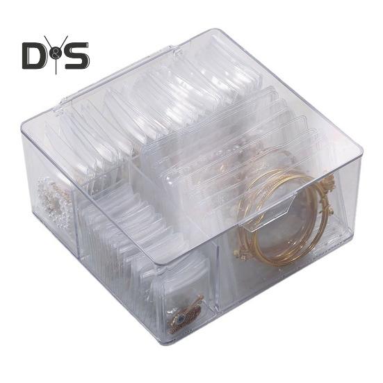 

Акриловые органайзеры для ювелирных изделий с 60 портативными антикоррозийными сумками для ювелирных изделий, большая вместимость, прозрачный органайзер для ювелирных изделий, дорожный футляр для ювелирных изделий чистый