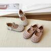 Neue Frühling Sommer Neue Mädchen PU Leder Schuhe Mädchen Baby Hohl Atmungsaktiv Schleife Blume Sandalen Weiche Sohle Loafer Größe 21-30