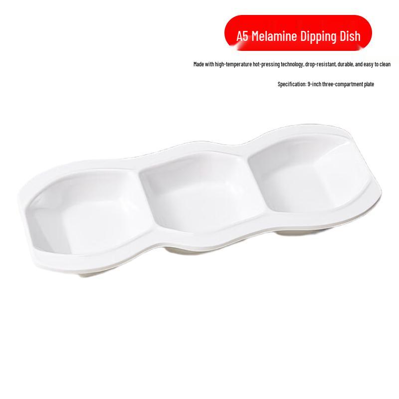 Ningzhao A5 Melamine Three-Compartment Serving Dish