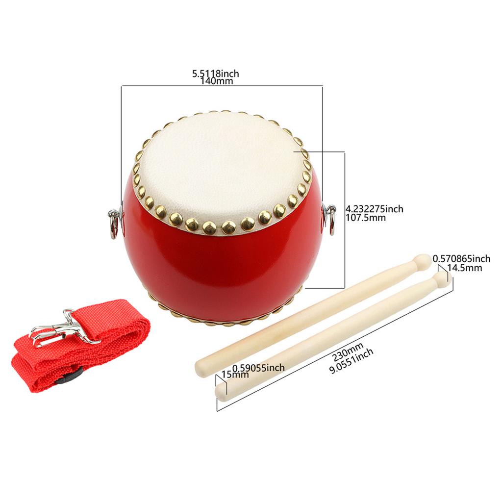 Fashion Tang Drum Traditional Chinese Drum Children Cowhide Drum Children Wooden Drum Toy Percussion Instrument