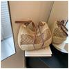 Holiday Wind Beach Straw Bag Women's New Fashion Hollow Woven Bag Casual Versatile Shoulder Messenger Bag Woven Straw Tote Bag for Women