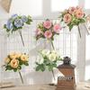 European 5-Head Peony Rose Artificial Flower Arrangement for Home Decor & Photography Backgrounds