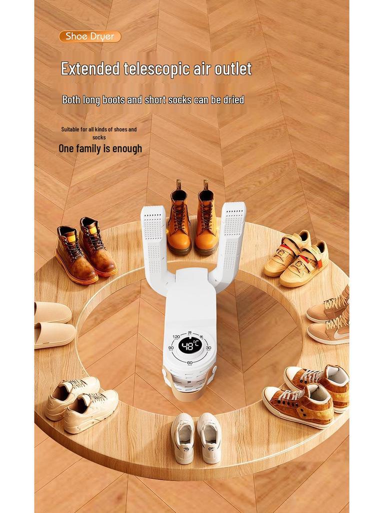 Timed Shoe Dryer & Sterilizer: Deodorize and Warm Shoes for Home & Students