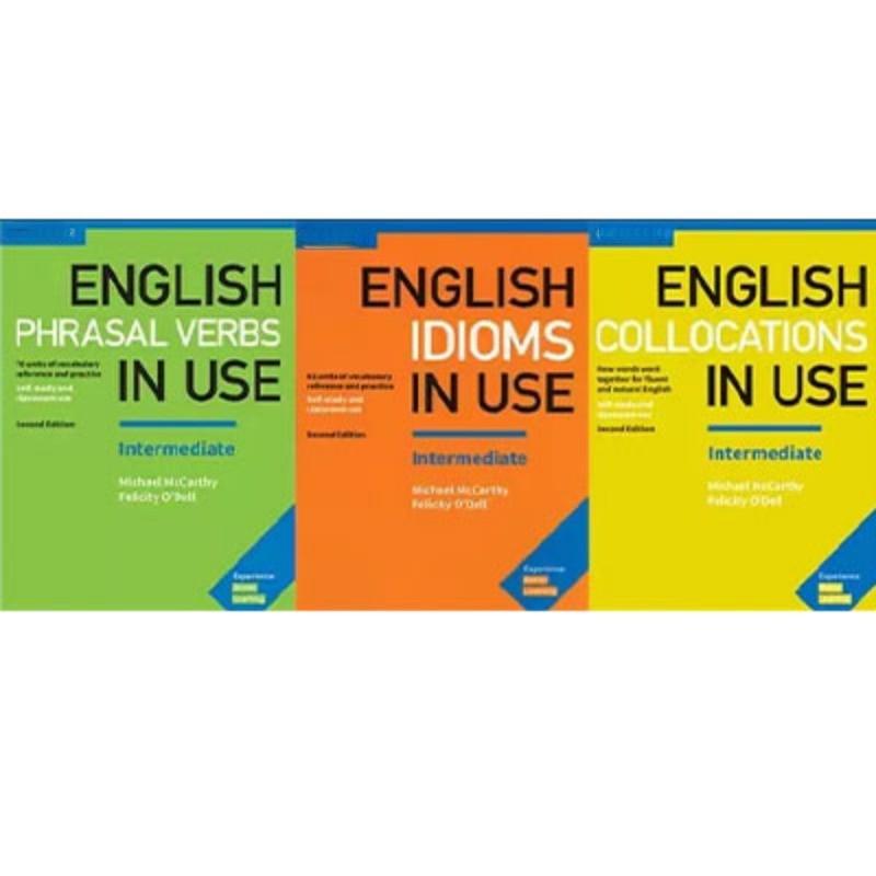 3 Book English Color Printing English Vocabulary In Use Collocations Idioms Phrasal Verbs Intermediate Advanced book