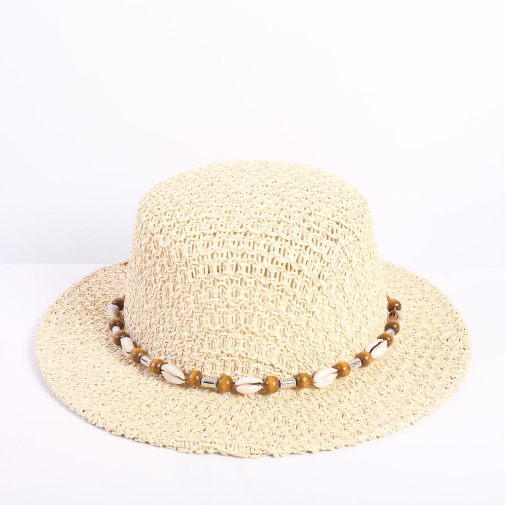 Popular fashion hollow woven dome straw hat, men's and women's fashion summer sunscreen shade straw hat