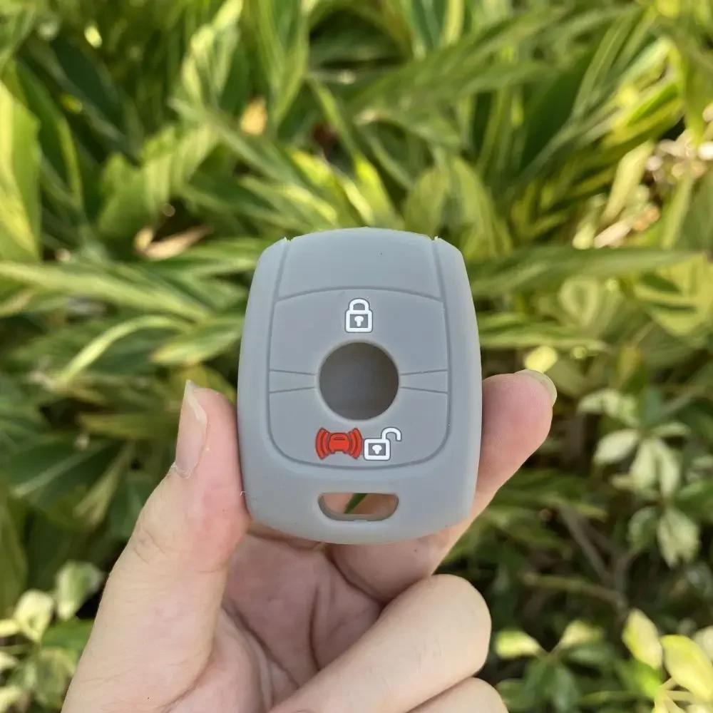 2 Buttons Silicone Car Key Case Fob Accessories for SsangYong Actyon Kyron Rexton Korando Key Chain Skin Protective Cover Set